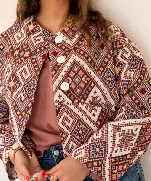 Lofty Manner Jacket Ilva Jacquard Multi Colour
