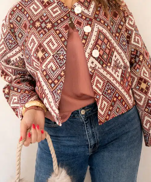 Lofty Manner Jacket Ilva Jacquard Multi Colour - Afbeelding 4