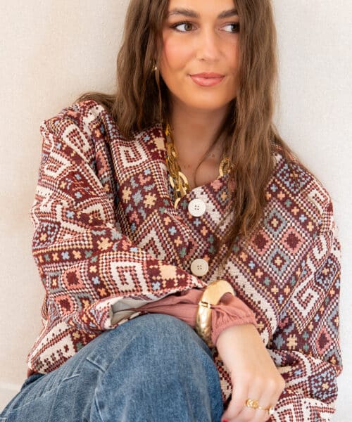 Lofty Manner Jacket Ilva Jacquard Multi Colour - Afbeelding 6