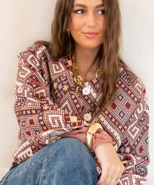Lofty Manner Jacket Ilva Jacquard Multi Colour - Afbeelding 6