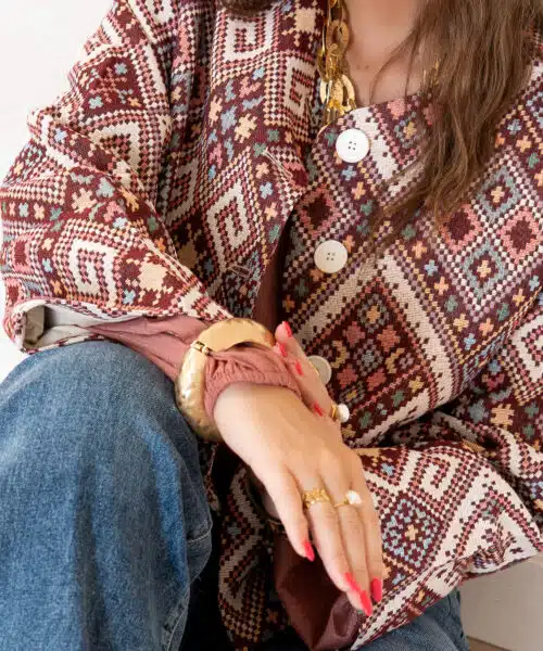 Lofty Manner Jacket Ilva Jacquard Multi Colour - Afbeelding 7