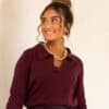 Lojs Polo Sweater Bordeaux .