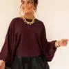 Kiya Sweater Bordeaux.