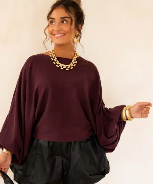 Kiya Sweater Bordeaux.