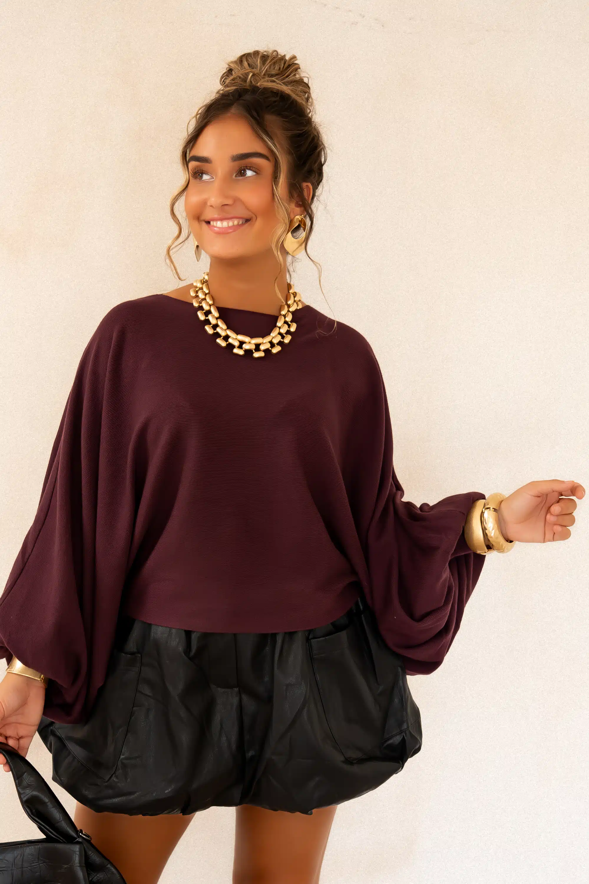 Kiya Sweater Bordeaux.