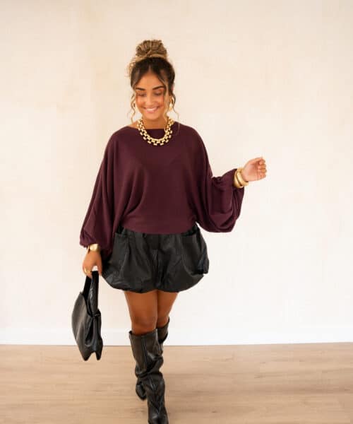 Kiya Sweater Bordeaux. - Afbeelding 6