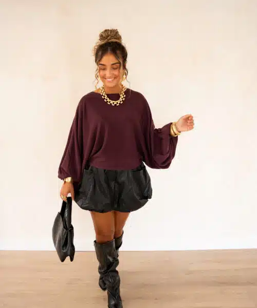 Kiya Sweater Bordeaux. - Afbeelding 6