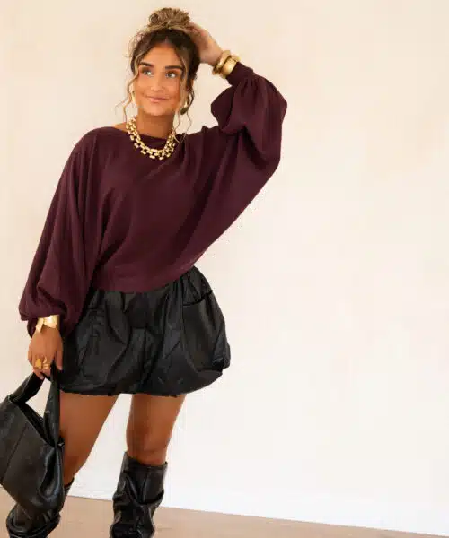 Kiya Sweater Bordeaux. - Afbeelding 7