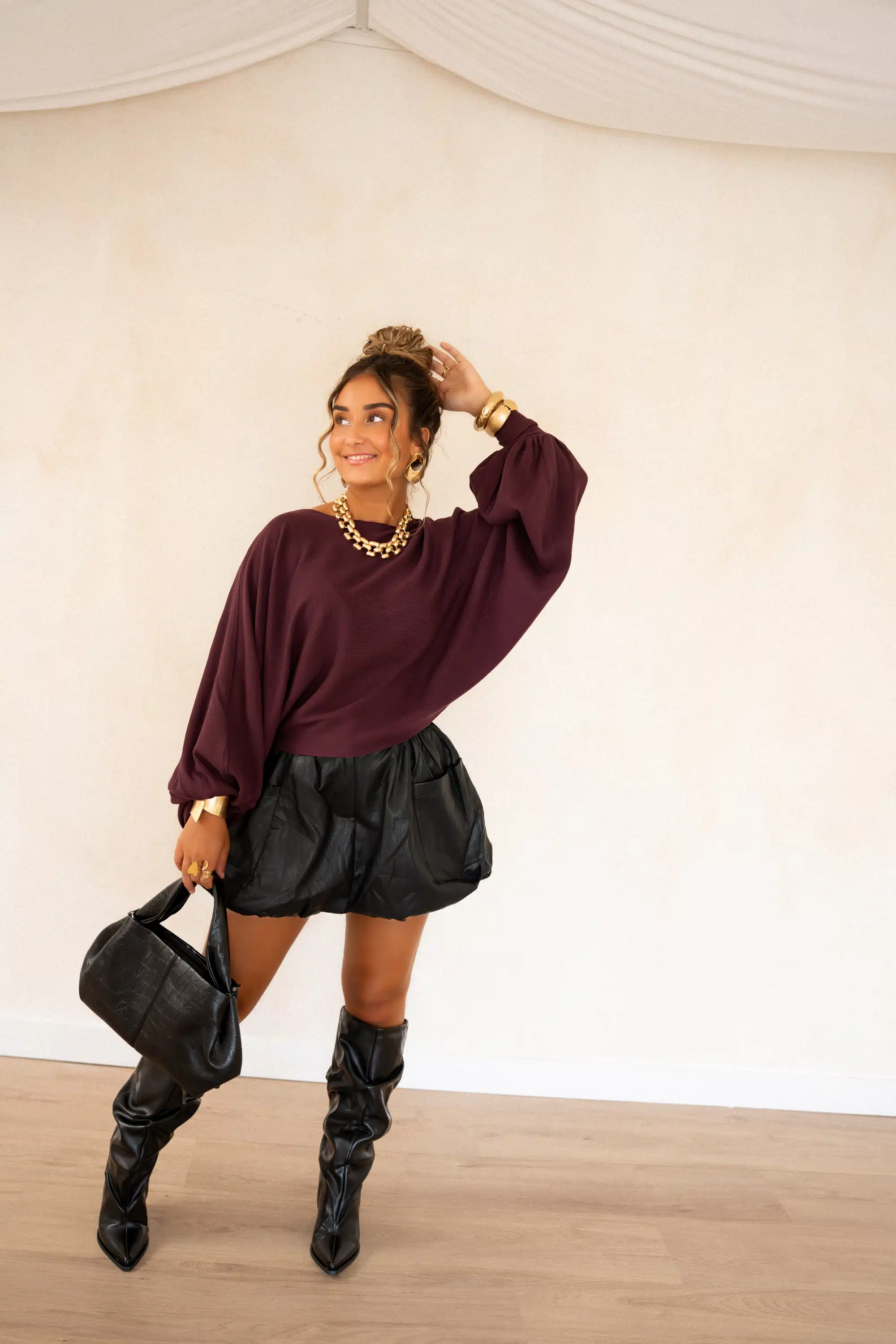 Kiya Sweater Bordeaux. - Afbeelding 10