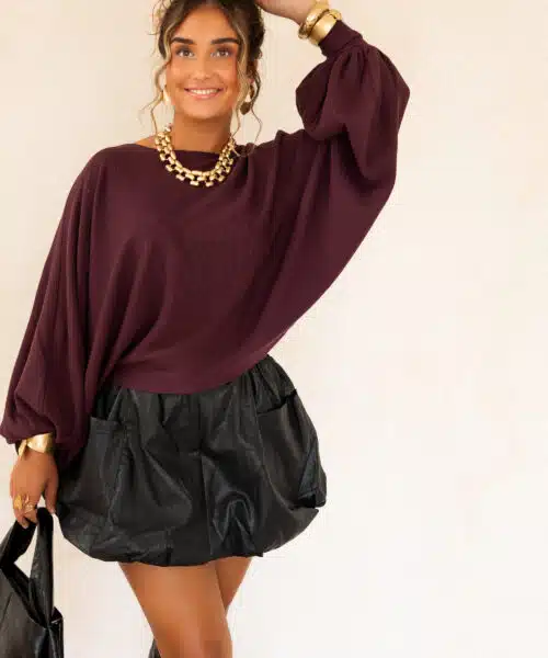 Kiya Sweater Bordeaux. - Afbeelding 5