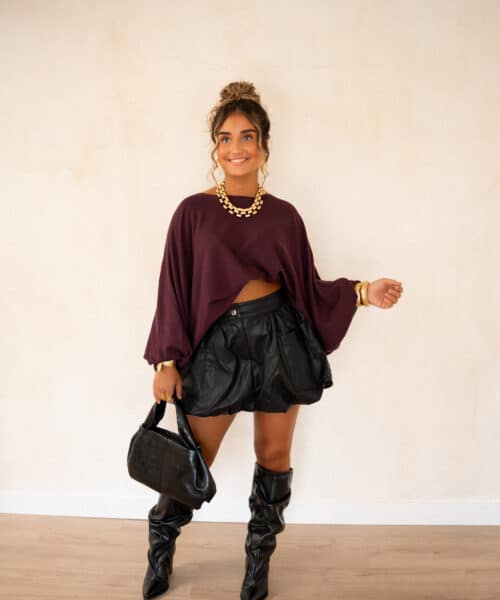Kiya Sweater Bordeaux. - Afbeelding 4