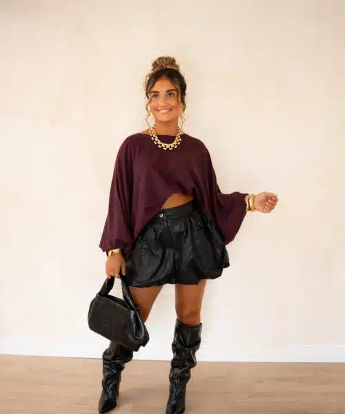 Kiya Sweater Bordeaux. - Afbeelding 4