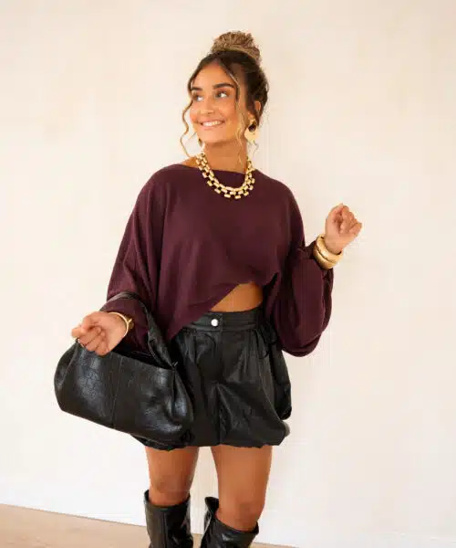 Kiya Sweater Bordeaux. - Afbeelding 3
