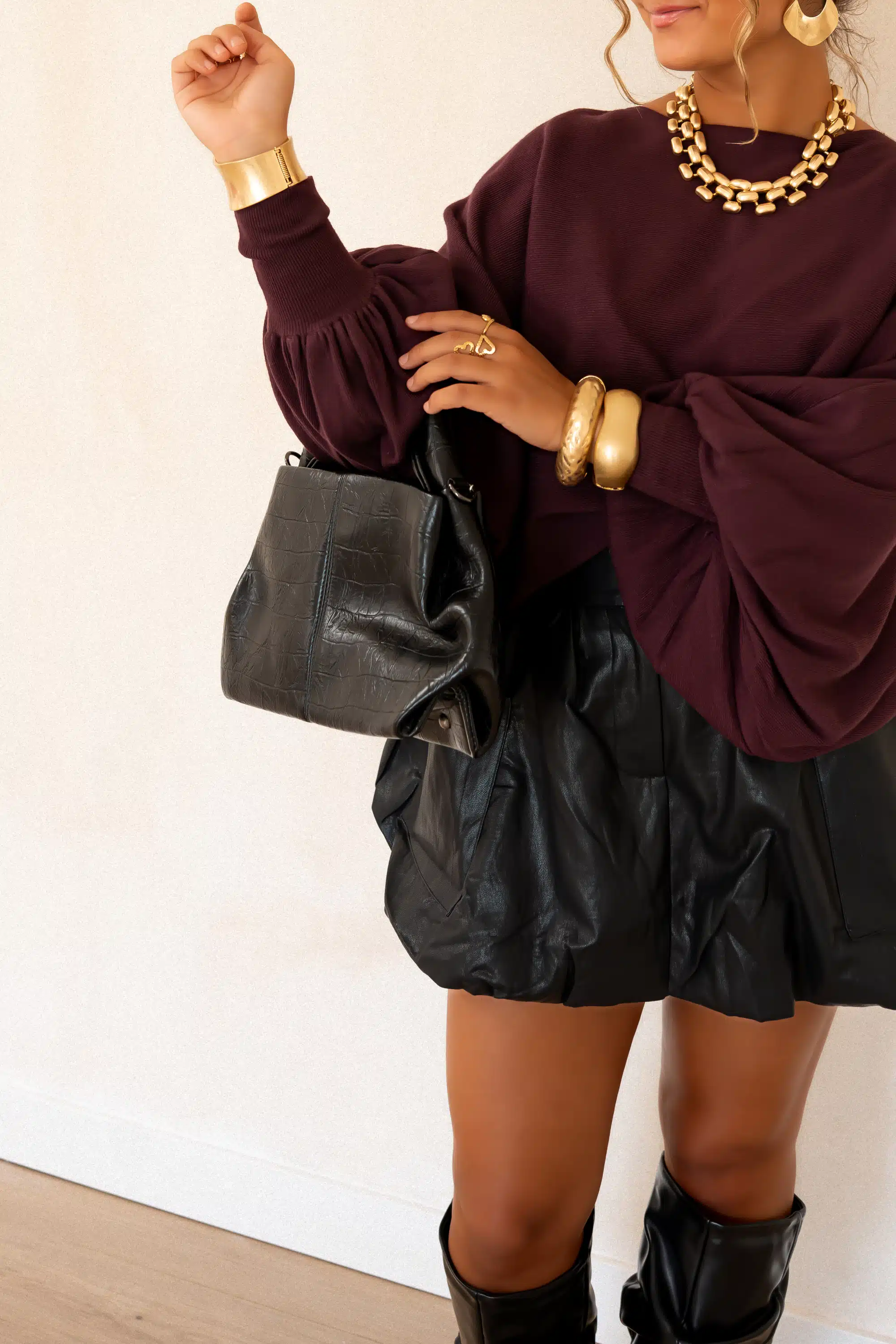 Kiya Sweater Bordeaux. - Afbeelding 2