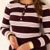 Siem Stripe Body Bordeaux Pink #