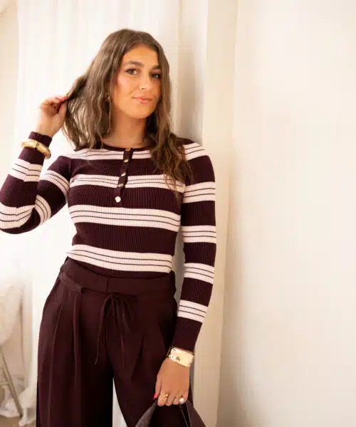 Siem Stripe Body Bordeaux Pink # - Afbeelding 5