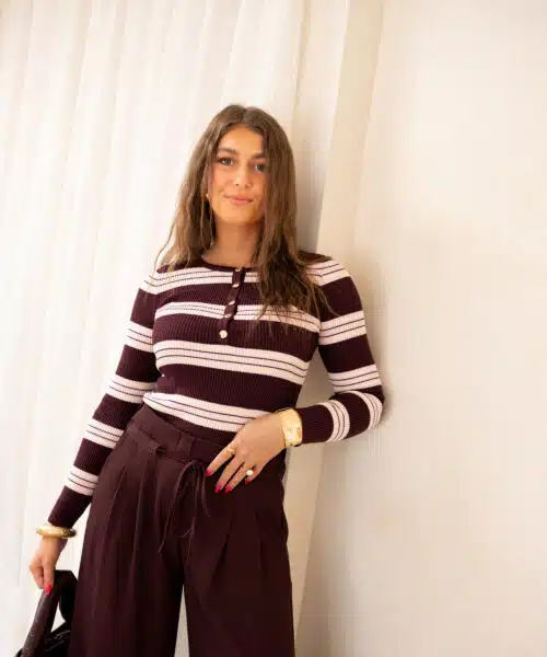 Siem Stripe Body Bordeaux Pink # - Afbeelding 2