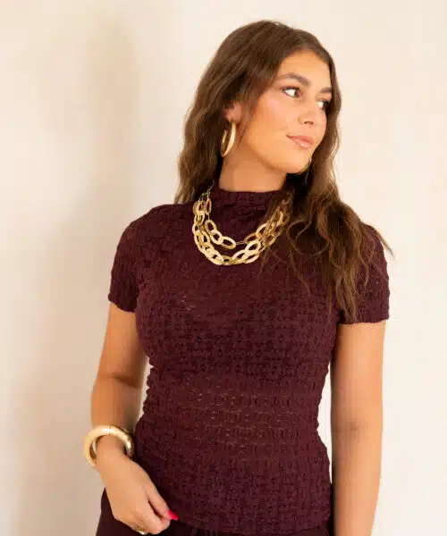 Loue Lace Top Bordeaux # - Afbeelding 2