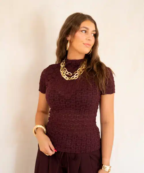 Loue Lace Top Bordeaux # - Afbeelding 7