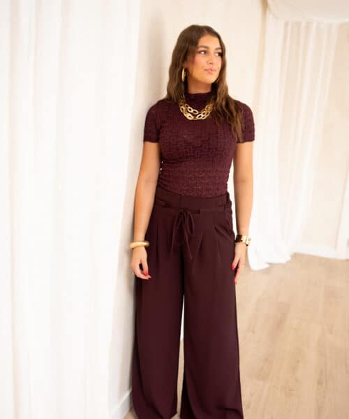 Alternative view of Flowy Pantalon Bordeaux