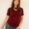 Cece Top Bordeaux