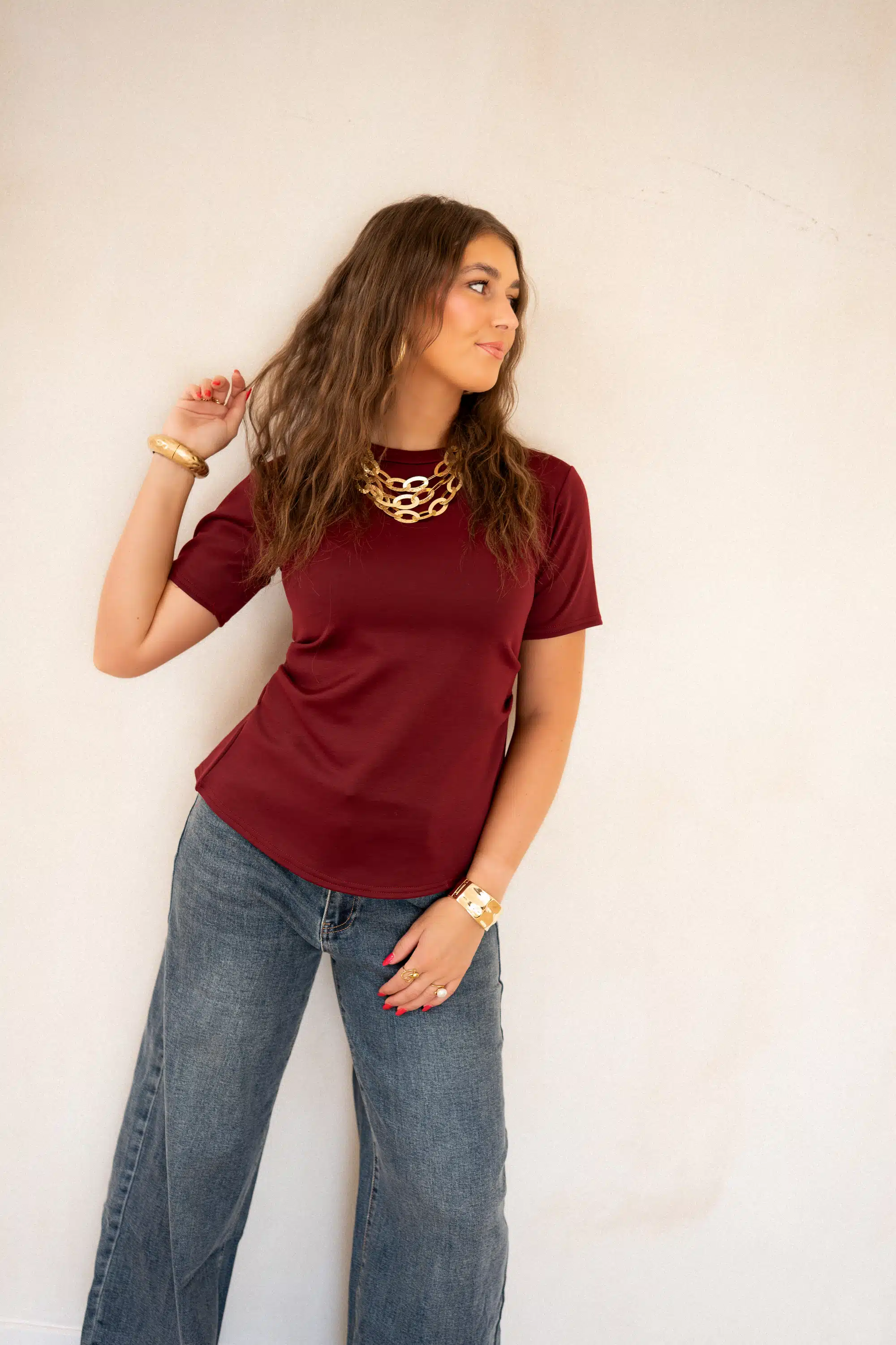 Cece Top Bordeaux - Afbeelding 5