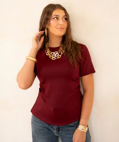 Cece Top Bordeaux - Afbeelding 4