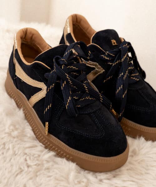 Alternative view of Babouche Sneaker Liva-48 Navy-Gold