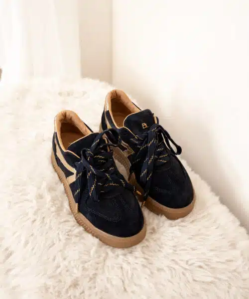 Babouche Sneaker Liva-48 Navy-Gold