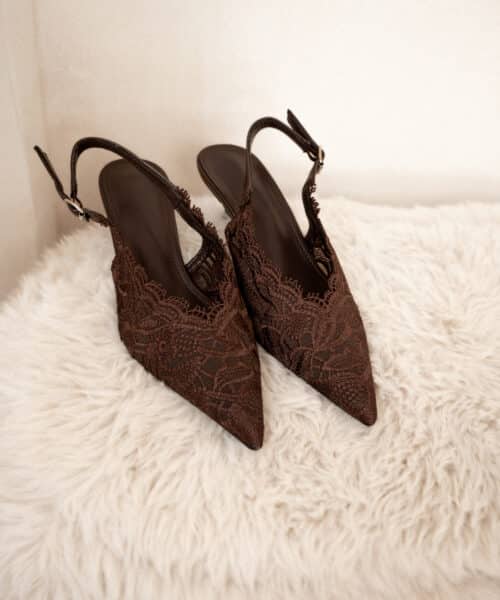 Lola Lace Pump Brown - Afbeelding 3
