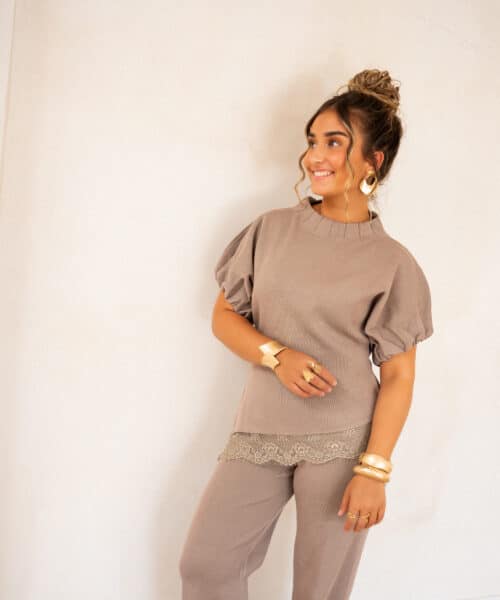 Licia Lace Set Taupe -