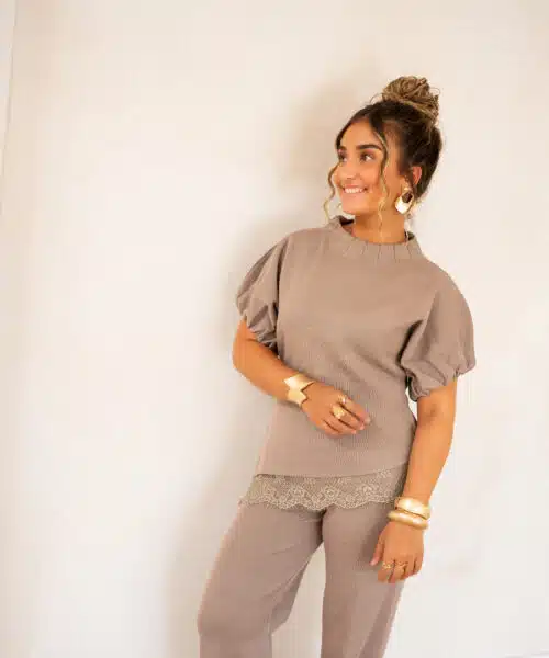 Licia Lace Set Taupe -