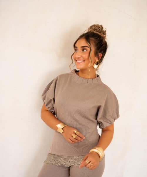 Licia Lace Set Taupe - - Afbeelding 4