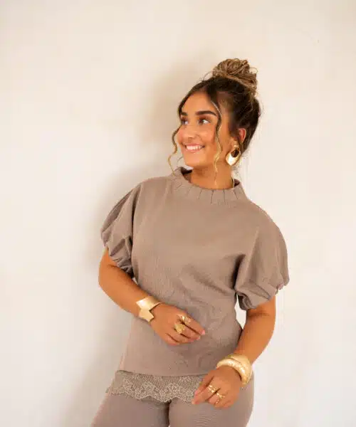 Licia Lace Set Taupe - - Afbeelding 4