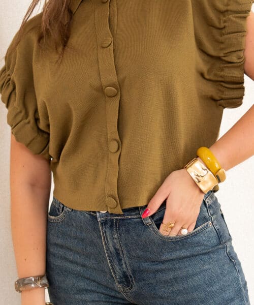 Alternative view of Gioya Gilet Top Olive ~