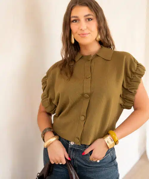 Gioya Gilet Top Olive ~