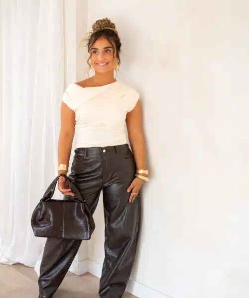 Larissa Leather Balloon Brown - Afbeelding 3
