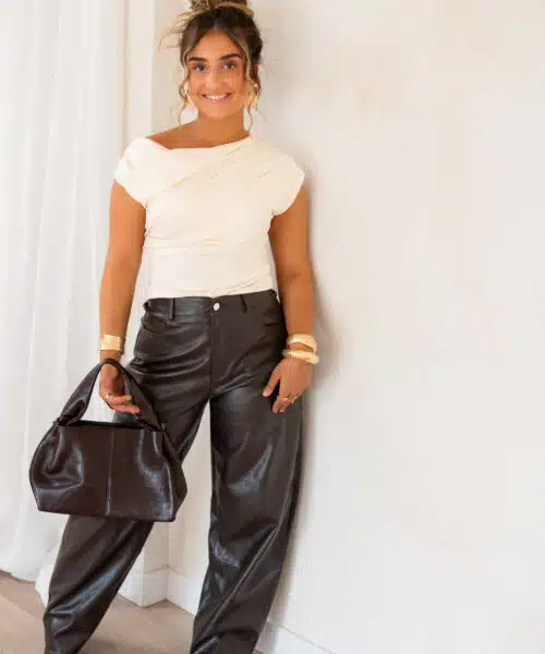 Derya Draped Top Creme - Afbeelding 6