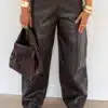 Larissa Leather Balloon Brown