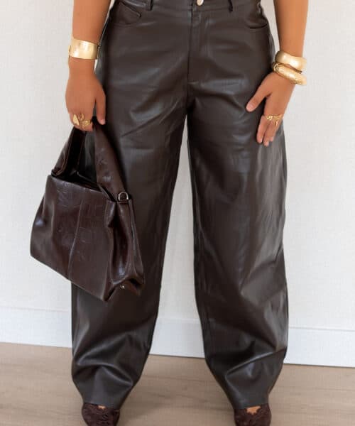 Larissa Leather Balloon Brown