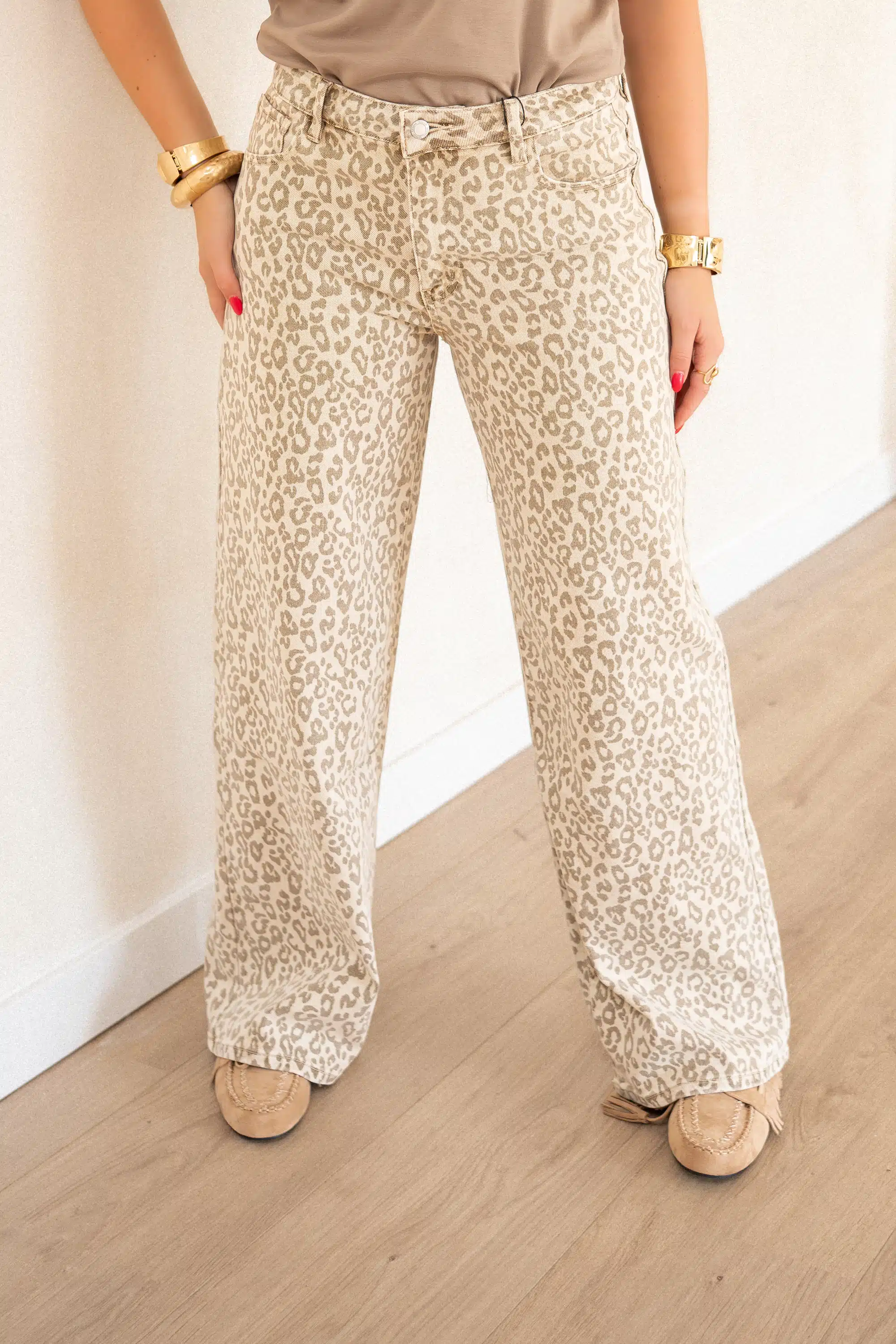 Lily Leopard Dad Fit Jeans 6265-46