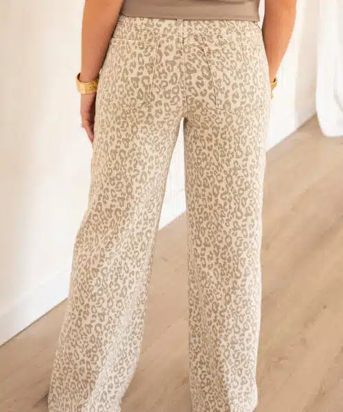 Alternative view of Lily Leopard Dad Fit Jeans 6265-46