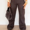 Sarah Wide Leg Jeans Brown 1301
