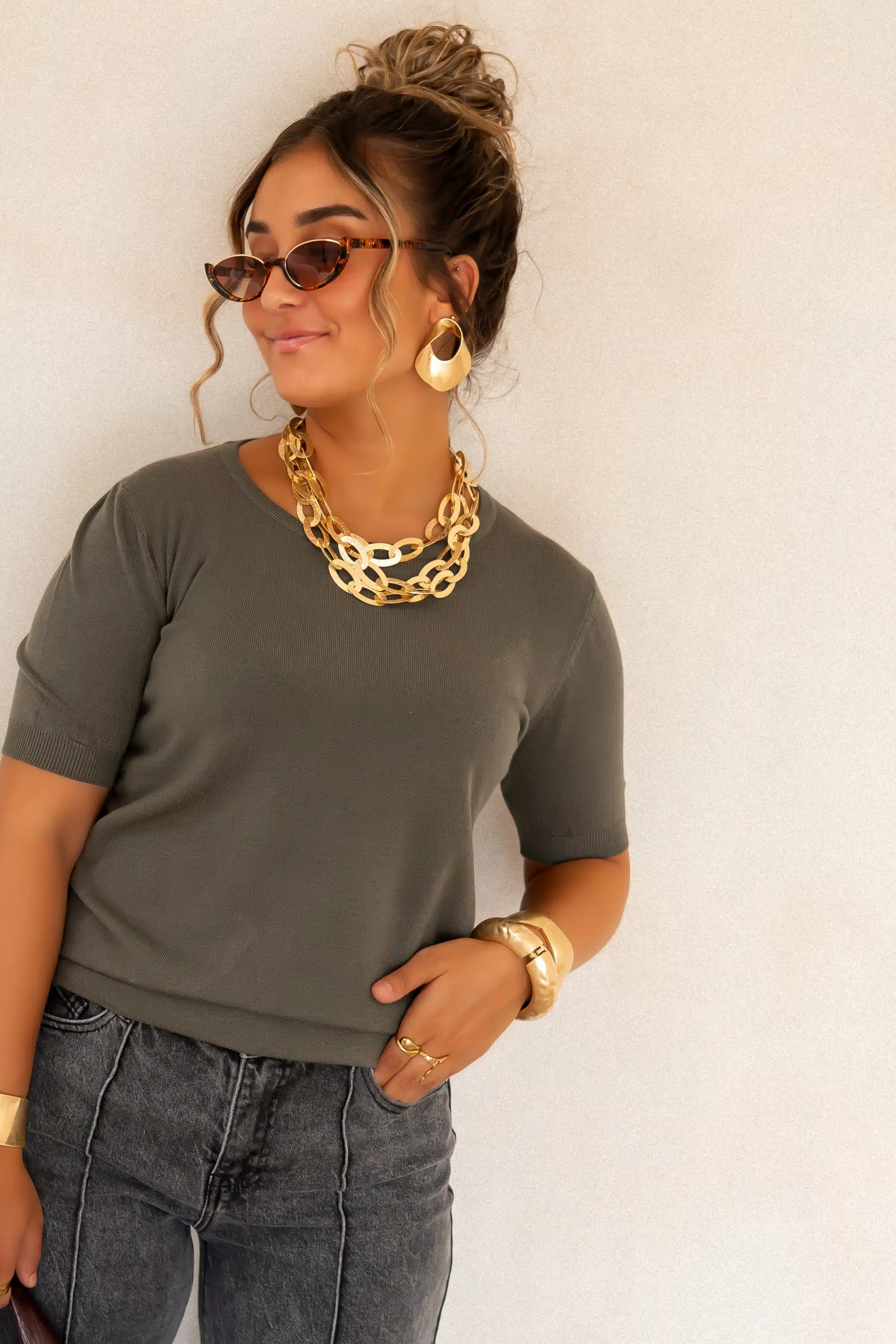 Lois Soft Top Khaki - Afbeelding 4