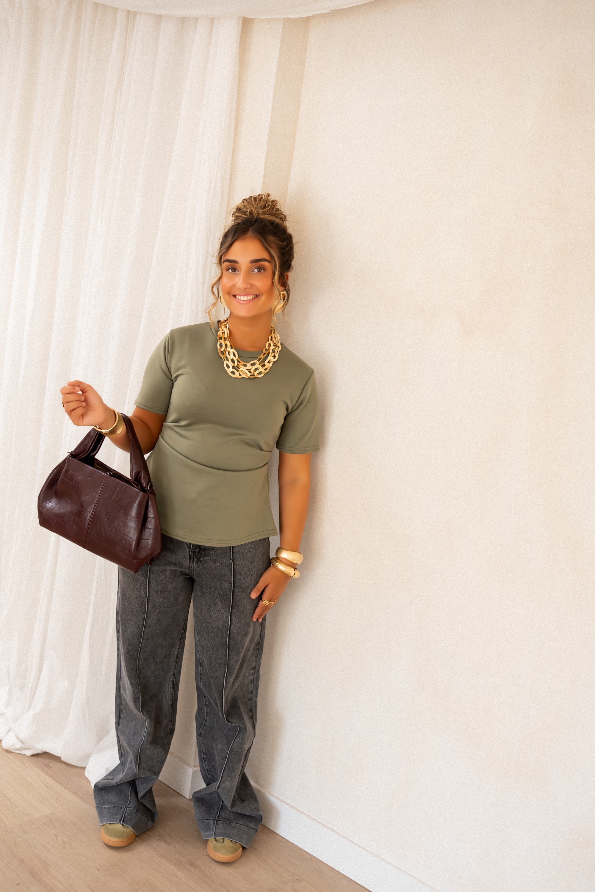 Cece Top Khaki - Afbeelding 4
