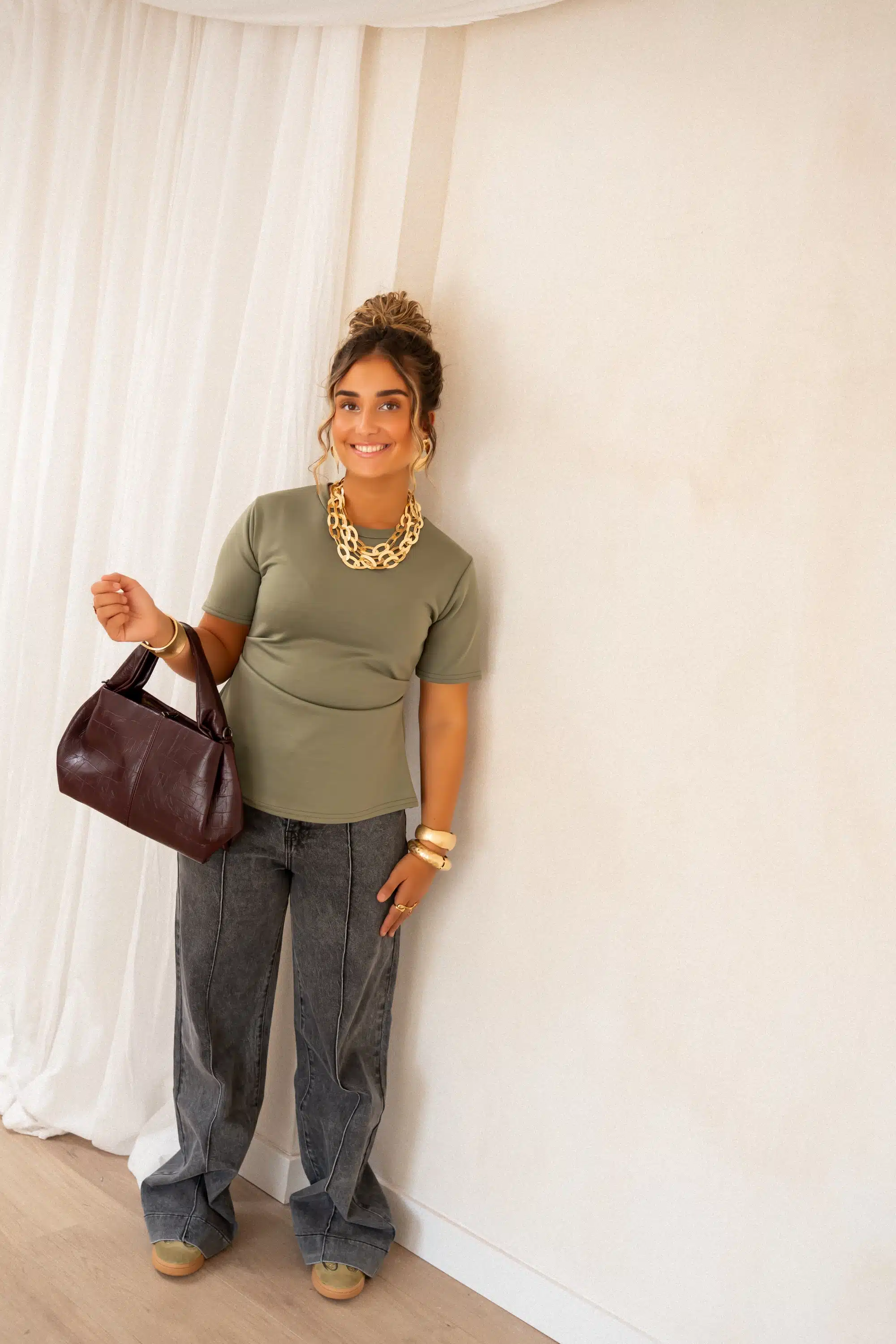 Cece Top Khaki - Afbeelding 4