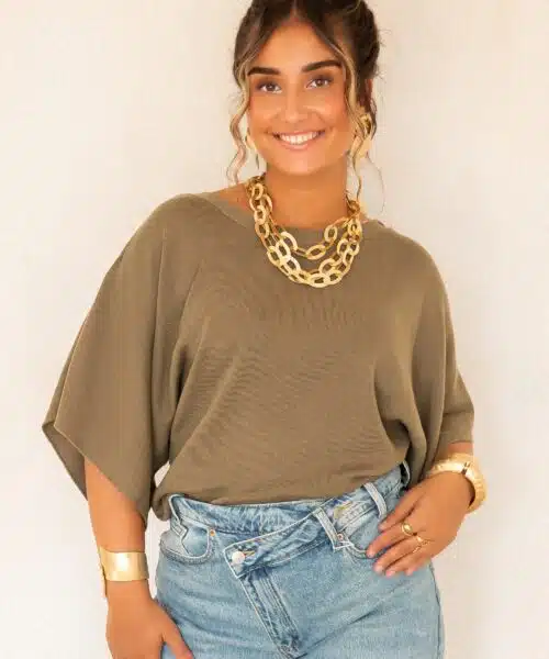 Bowy Button Sweater Khaki~ - Afbeelding 7