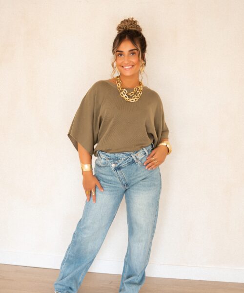 Bowy Button Sweater Khaki~ - Afbeelding 6