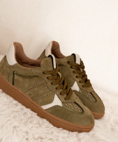 Dwrs Mirabel Olive Off White Sneaker - Afbeelding 3