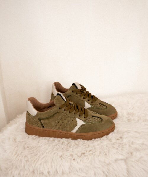 Alternative view of Dwrs Mirabel Olive Off White Sneaker